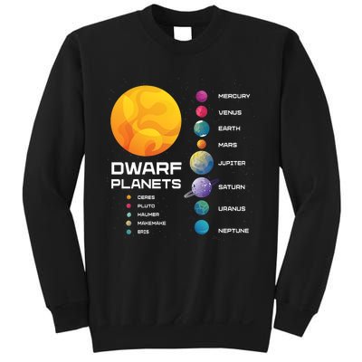 Dwarf Planets Space Astronaut Galaxy Mars Earth Venus Mercury Jupiter Sweatshirt