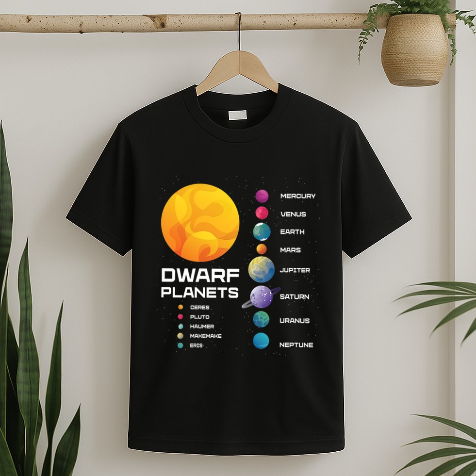 Dwarf Planets Space Astronaut Galaxy Mars Earth Venus Mercury Jupiter T-Shirt