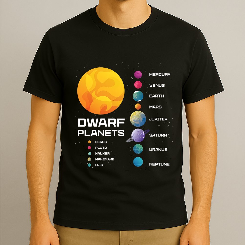 Dwarf Planets Space Astronaut Galaxy Mars Earth Venus Mercury Jupiter T-Shirt