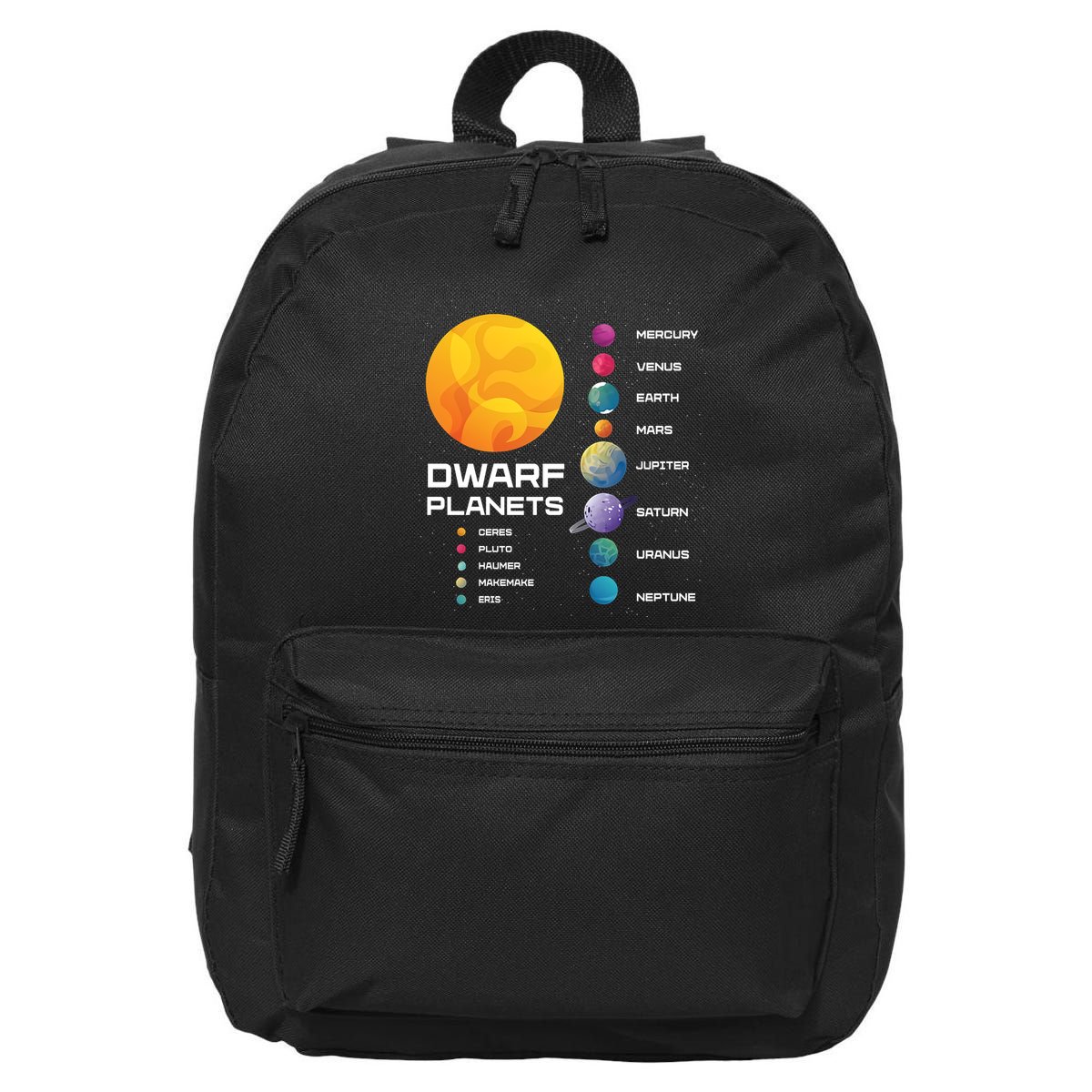 Dwarf Planets Space Astronaut Galaxy Mars Earth Venus Mercury Jupiter 16 in Basic Backpack