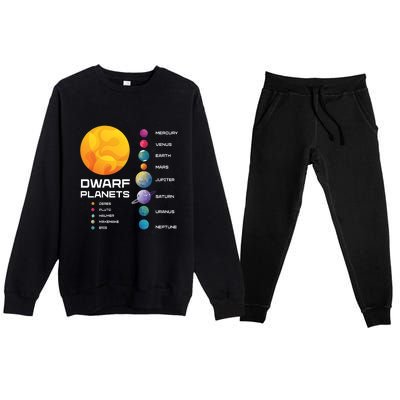 Dwarf Planets Space Astronaut Galaxy Mars Earth Venus Mercury Jupiter Premium Crewneck Sweatsuit Set