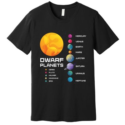 Dwarf Planets Space Astronaut Galaxy Mars Earth Venus Mercury Jupiter Premium T-Shirt