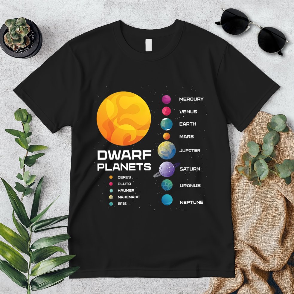 Dwarf Planets Space Astronaut Galaxy Mars Earth Venus Mercury Jupiter Premium T-Shirt