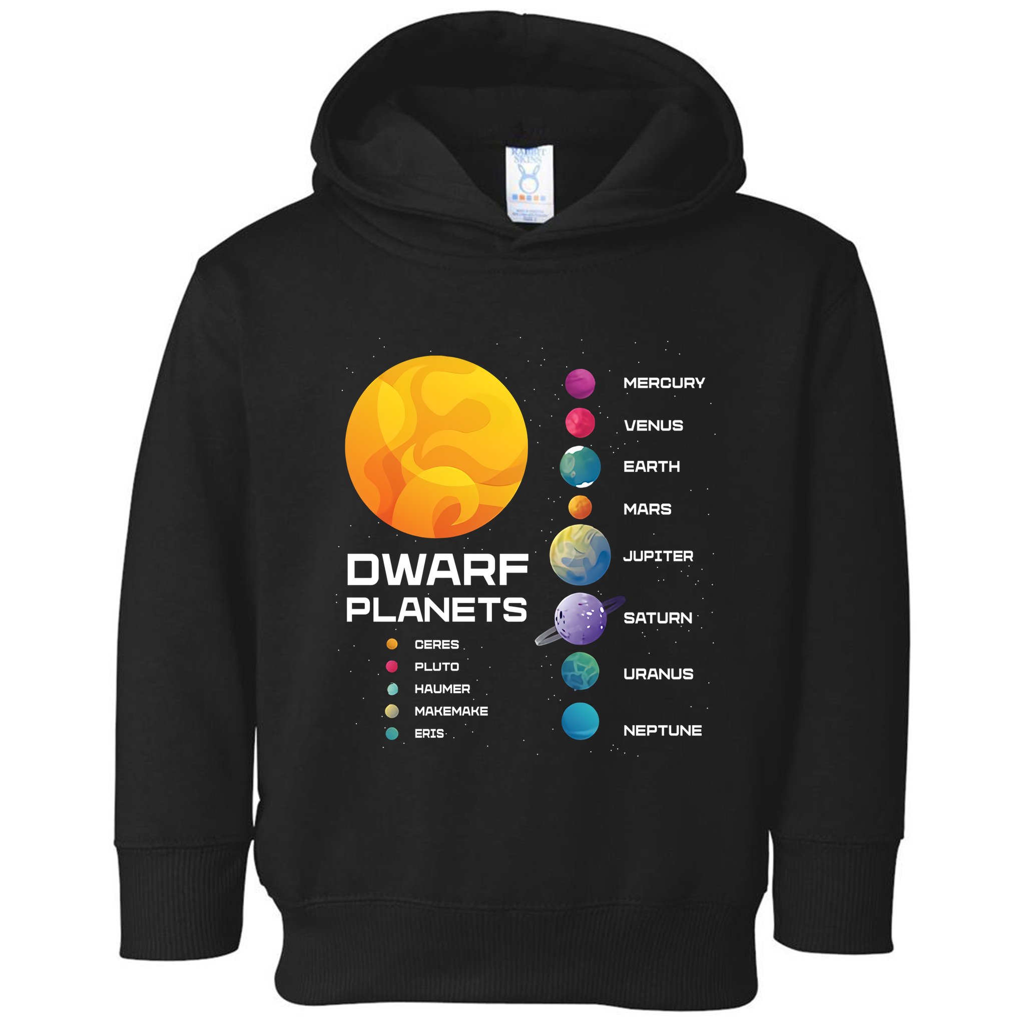 Dwarf Planets Space Astronaut Galaxy Mars Earth Venus Mercury Jupiter Toddler Hoodie