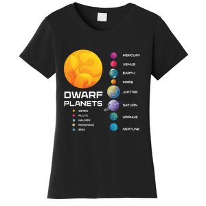 Dwarf Planets Space Astronaut Galaxy Mars Earth Venus Mercury Jupiter Women's T-Shirt