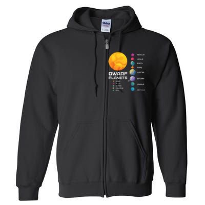 Dwarf Planets Space Astronaut Galaxy Mars Earth Venus Mercury Jupiter Full Zip Hoodie