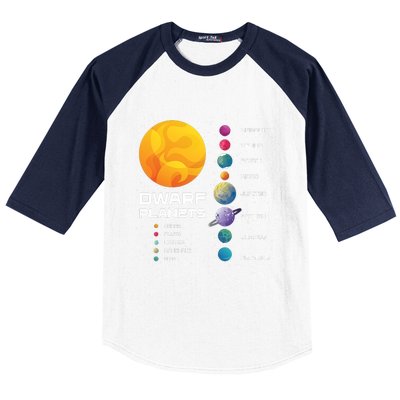 Dwarf Planets Space Astronaut Galaxy Mars Earth Venus Mercury Jupiter Baseball Sleeve Shirt