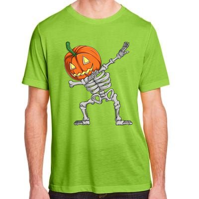 Dabbing Pumpkin Skeleton Halloween Meaningful Gift Dab Dance Skull Gift Adult ChromaSoft Performance T-Shirt