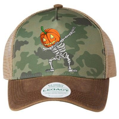 Dabbing Pumpkin Skeleton Halloween Meaningful Gift Dab Dance Skull Gift Legacy Tie Dye Trucker Hat