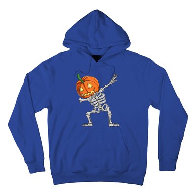 Dabbing Pumpkin Skeleton Halloween Meaningful Gift Dab Dance Skull Gift Hoodie