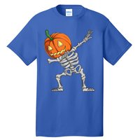 Dabbing Pumpkin Skeleton Halloween Meaningful Gift Dab Dance Skull Gift Tall T-Shirt