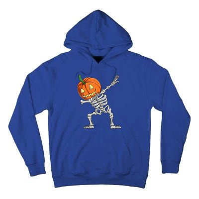 Dabbing Pumpkin Skeleton Halloween Meaningful Gift Dab Dance Skull Gift Tall Hoodie