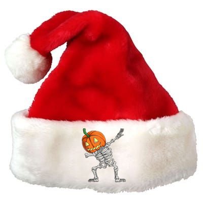 Dabbing Pumpkin Skeleton Halloween Meaningful Gift Dab Dance Skull Gift Premium Christmas Santa Hat