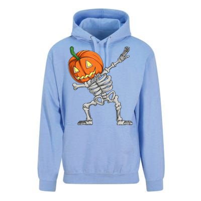 Dabbing Pumpkin Skeleton Halloween Meaningful Gift Dab Dance Skull Gift Unisex Surf Hoodie