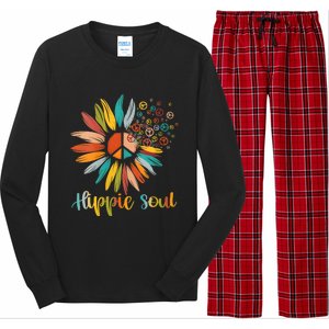 Daisy Peace Sign Hippie Soul Flower Lovers Gifts Long Sleeve Pajama Set