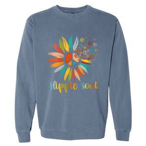 Daisy Peace Sign Hippie Soul Flower Lovers Gifts Garment-Dyed Sweatshirt