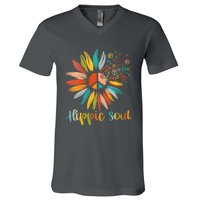 Daisy Peace Sign Hippie Soul Flower Lovers Gifts V-Neck T-Shirt