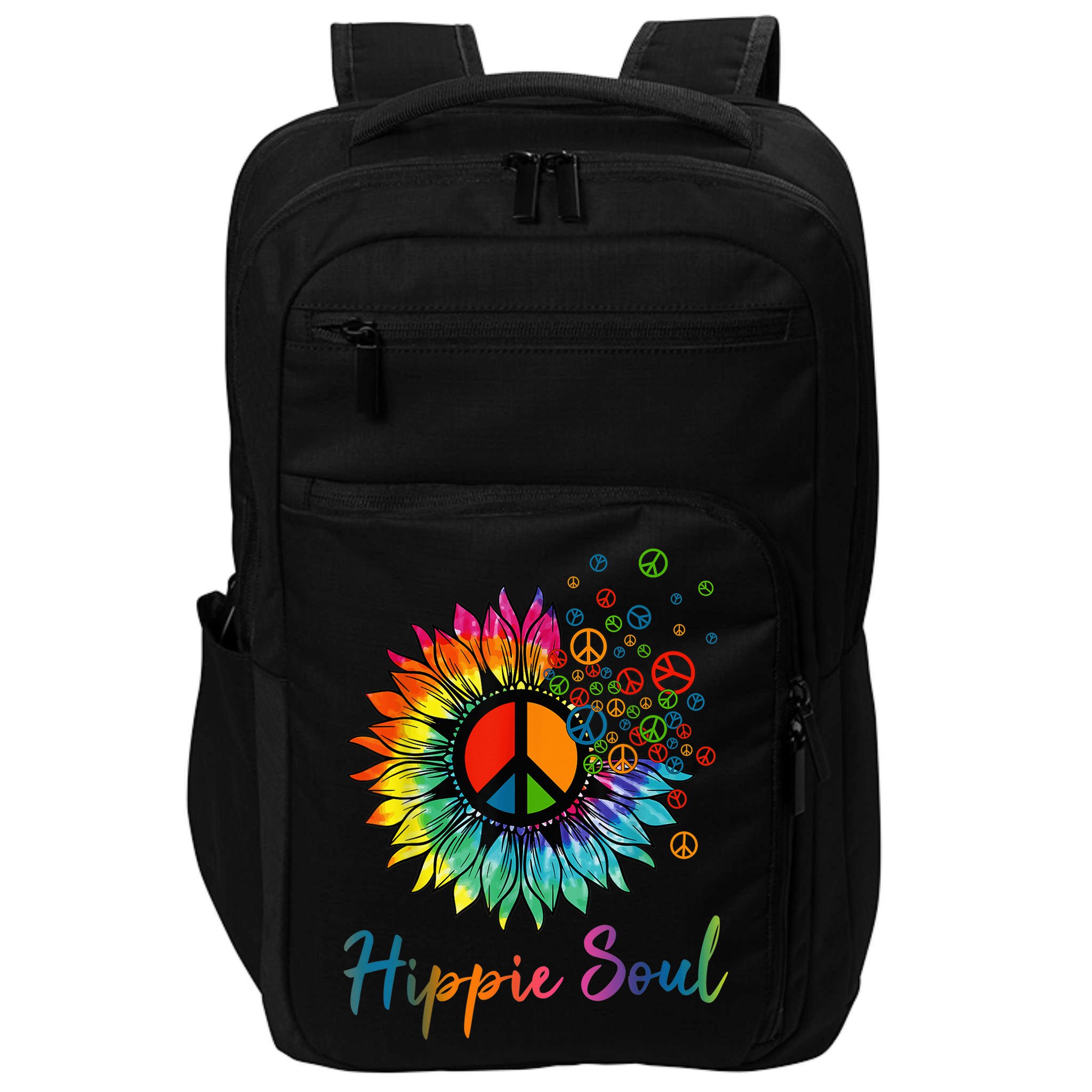 Daisy Peace Sign Hippie Soul Retro Hippie Flower Lovers Impact Tech Backpack