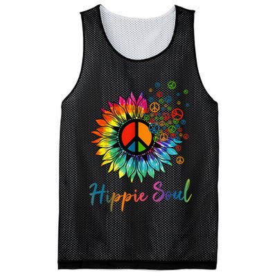 Daisy Peace Sign Hippie Soul Retro Hippie Flower Lovers Mesh Reversible Basketball Jersey Tank