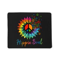 Daisy Peace Sign Hippie Soul Retro Hippie Flower Lovers Mousepad