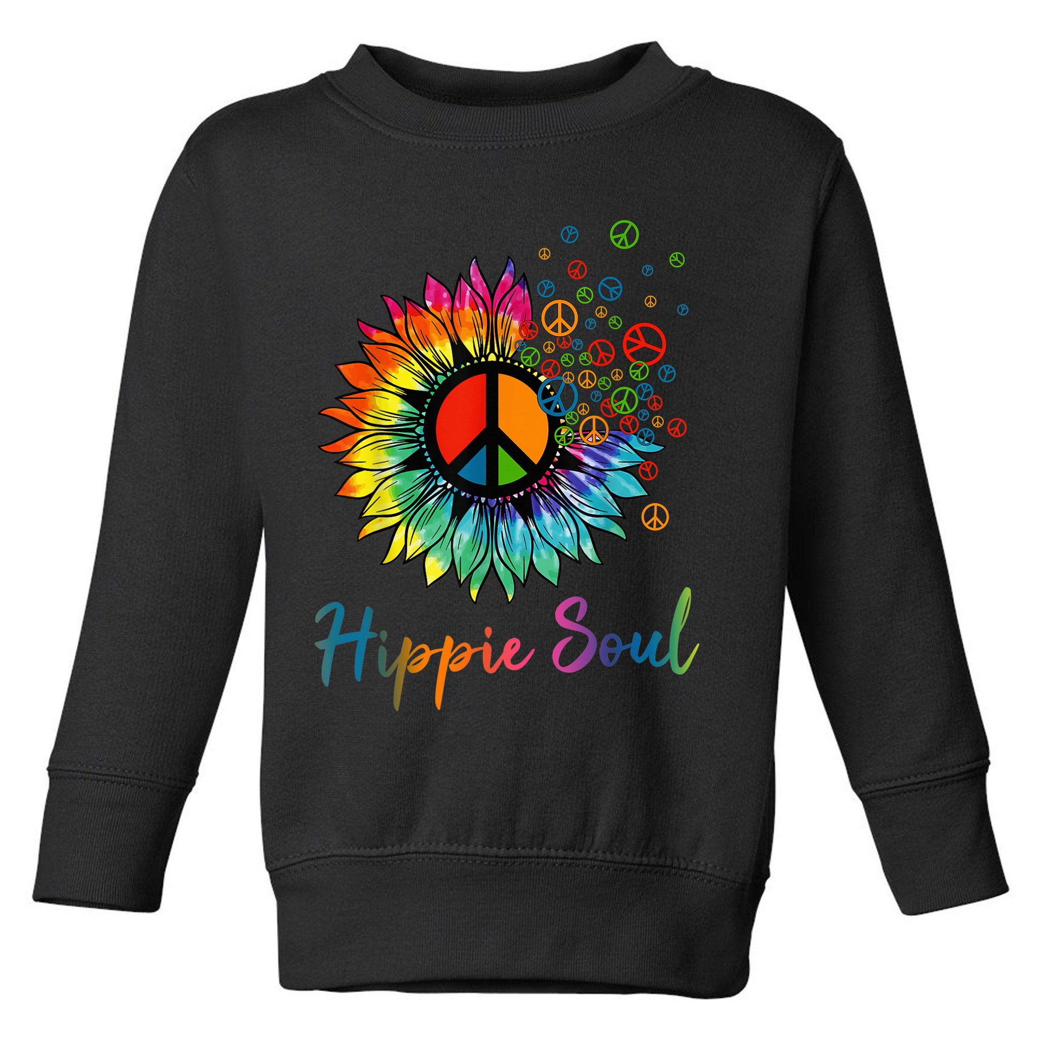 Daisy Peace Sign Hippie Soul Retro Hippie Flower Lovers Toddler Sweatshirt
