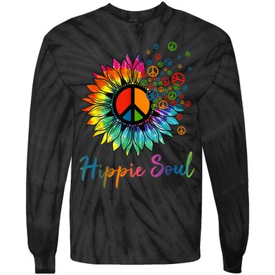 Daisy Peace Sign Hippie Soul Retro Hippie Flower Lovers Tie-Dye Long Sleeve Shirt