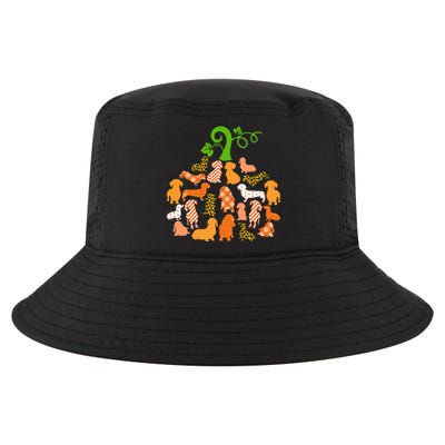 Dachshund Pumpkin Shape Plaid Leopard Dog Autumn Halloween Cool Comfort Performance Bucket Hat