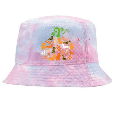 Dachshund Pumpkin Shape Plaid Leopard Dog Autumn Halloween Tie-Dyed Bucket Hat