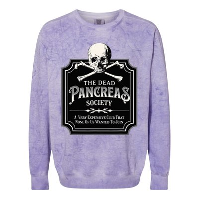 Dead Pancreas Society Type One Diabetes T1d Awareness Skull Colorblast Crewneck Sweatshirt