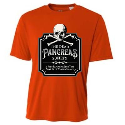 Dead Pancreas Society Type One Diabetes T1d Awareness Skull Cooling Performance Crew T-Shirt