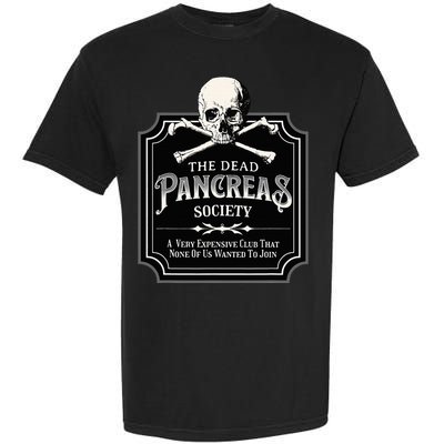 Dead Pancreas Society Type One Diabetes T1d Awareness Skull Garment-Dyed Heavyweight T-Shirt