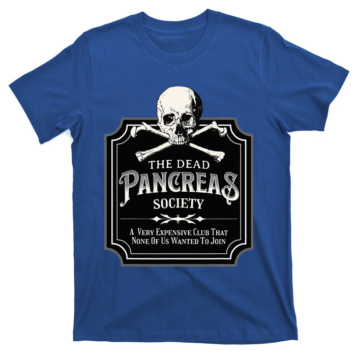 Dead Pancreas Society Type One Diabetes T1d Awareness Skull T-Shirt