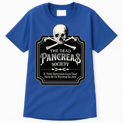 Dead Pancreas Society Type One Diabetes T1d Awareness Skull Tall T-Shirt