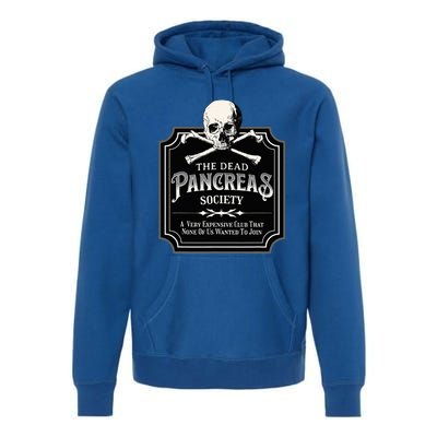 Dead Pancreas Society Type One Diabetes T1d Awareness Skull Premium Hoodie