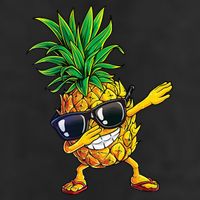 Dabbing Pineapple Sunglasses Aloha Beaches Hawaii Hawaiian 7 Panel Mesh Trucker Snapback Hat
