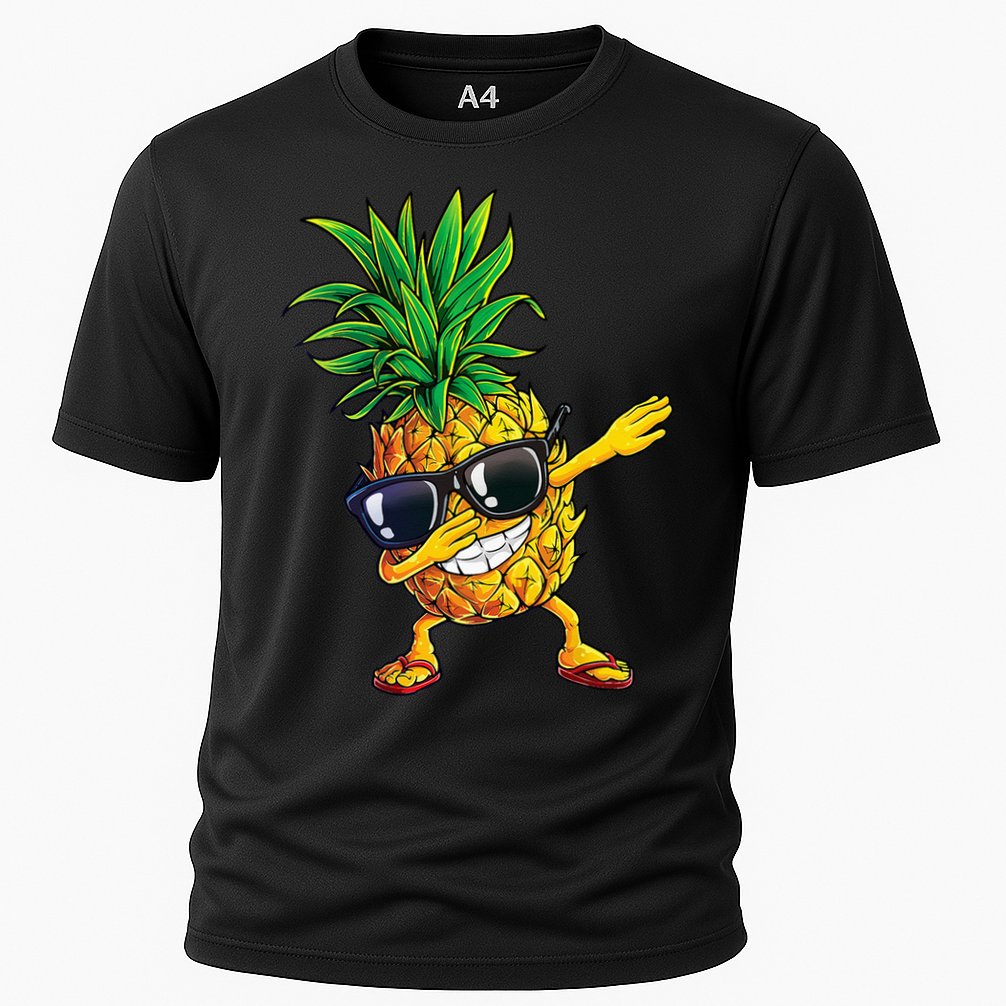 Dabbing Pineapple Sunglasses Aloha Beaches Hawaii Hawaiian Cooling Performance Crew T-Shirt