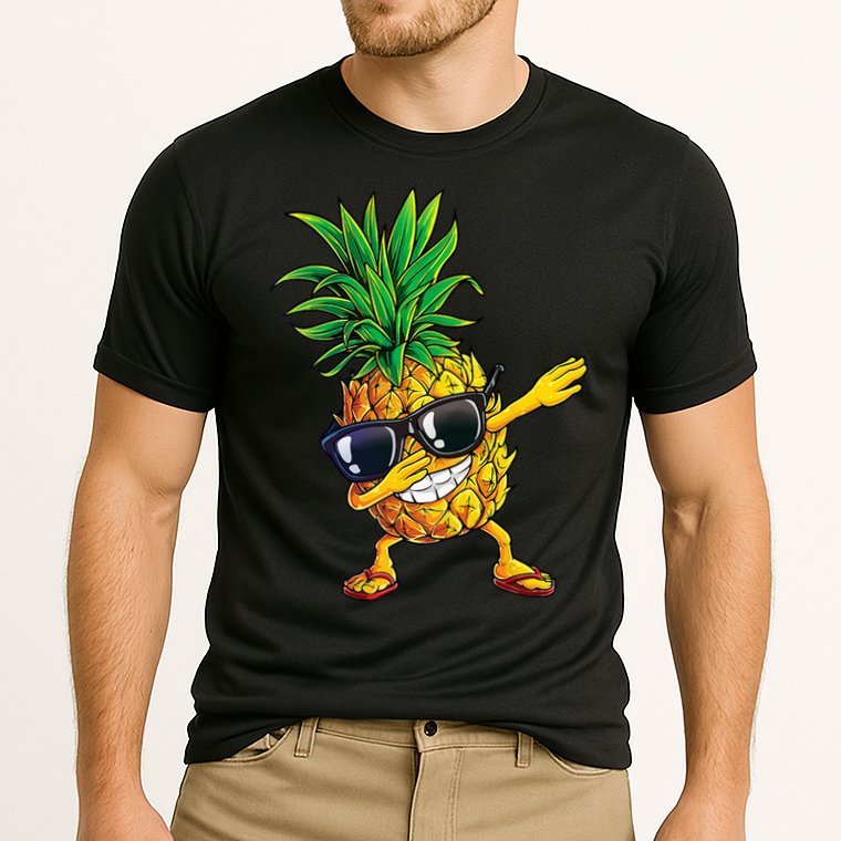 Dabbing Pineapple Sunglasses Aloha Beaches Hawaii Hawaiian Cooling Performance Crew T-Shirt