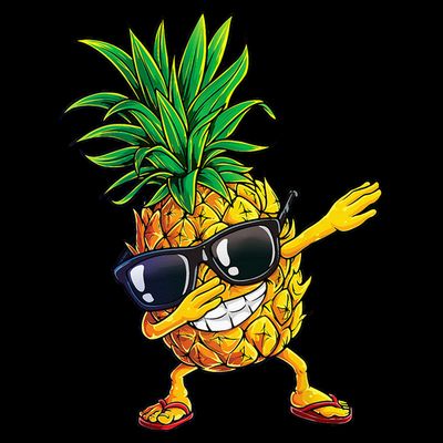 Dabbing Pineapple Sunglasses Aloha Beaches Hawaii Hawaiian T-Shirt