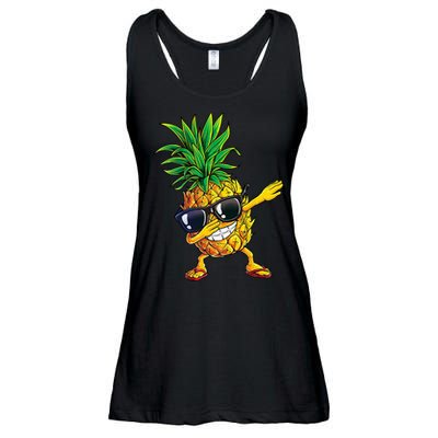 Dabbing Pineapple Sunglasses Aloha Beaches Hawaii Hawaiian Ladies Essential Flowy Tank