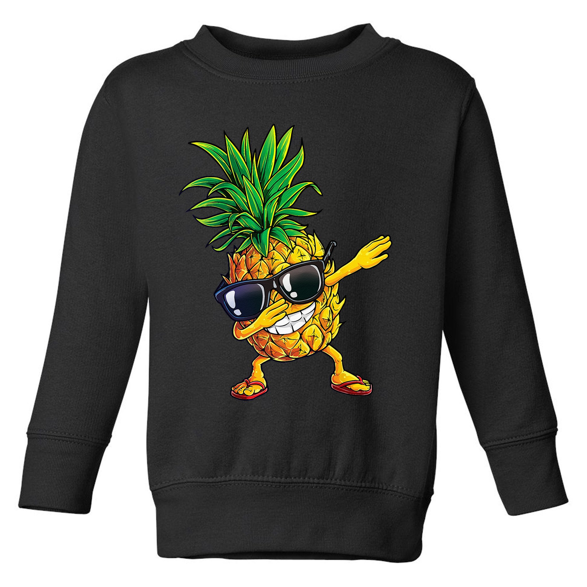 Dabbing Pineapple Sunglasses Aloha Beaches Hawaii Hawaiian Toddler Sweatshirt