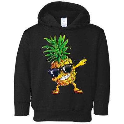Dabbing Pineapple Sunglasses Aloha Beaches Hawaii Hawaiian Toddler Hoodie