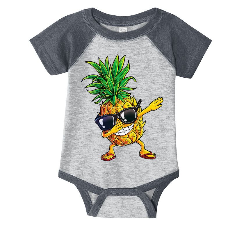 Dabbing Pineapple Sunglasses Aloha Beaches Hawaii Hawaiian Infant Baby Jersey Bodysuit
