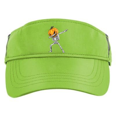 Dabbing Pumpkin Skeleton Gift Adult Drive Performance Visor