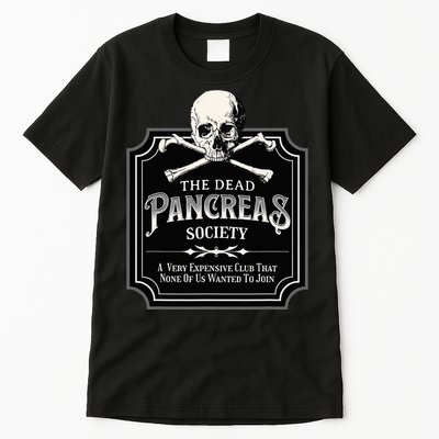 Dead Pancreas Society Type One Diabetes T1D Awareness Skull Tall T-Shirt