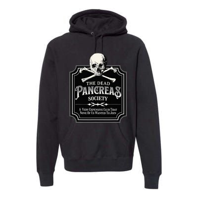 Dead Pancreas Society Type One Diabetes T1D Awareness Skull Premium Hoodie