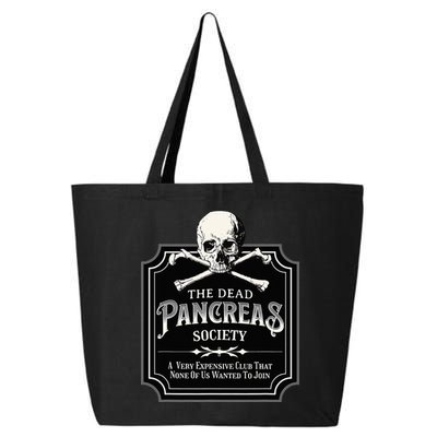 Dead Pancreas Society Type One Diabetes T1D Awareness Skull 25L Jumbo Tote