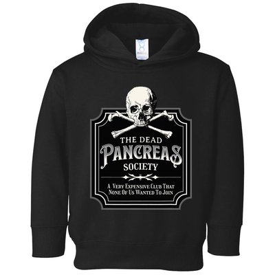 Dead Pancreas Society Type One Diabetes T1D Awareness Skull Toddler Hoodie