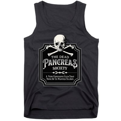 Dead Pancreas Society Type One Diabetes T1D Awareness Skull Tank Top