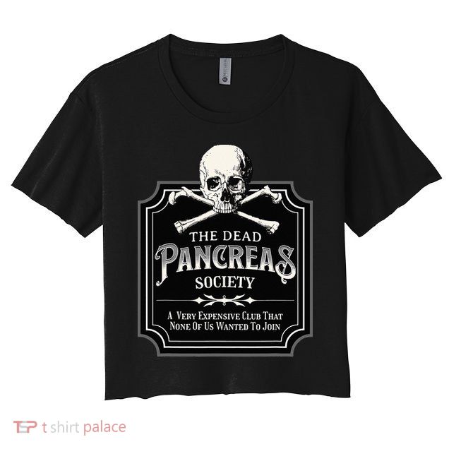 Dead Pancreas Society Type One Diabetes T1D Awareness Skull Crop Top