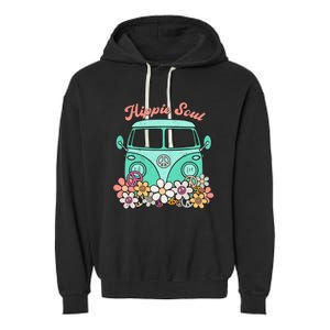 Daisy Peace Sign Hippie Soul Flower Lovers Gifts Garment-Dyed Fleece Hoodie